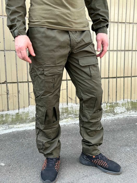 Тактичні штани Lesko B603 Green чоловічі мілітарі з кишенями Живі фото
