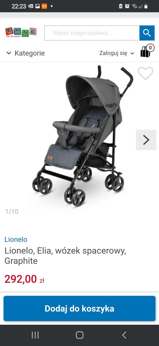 Muuvo Quick 2.0 Carbon Graphite. Dodam spacerówkę "parasolkę" gratis