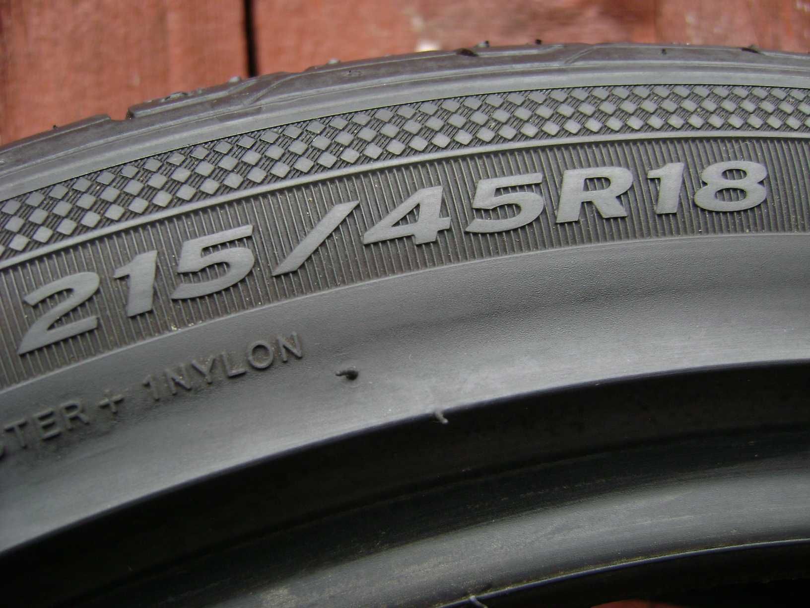 Komplet opon letnich-18-cal.Hankook-duży bieżnik-7,5mm-2021rok.