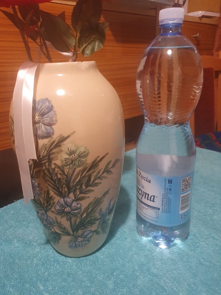 Wazon wysoki ceramiczy wys. 29cm 1 uszczerbek