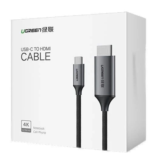 Ugreen kabel przewód HDMI - USB Typ C 4K 60 Hz 1,5 m czarno-szary