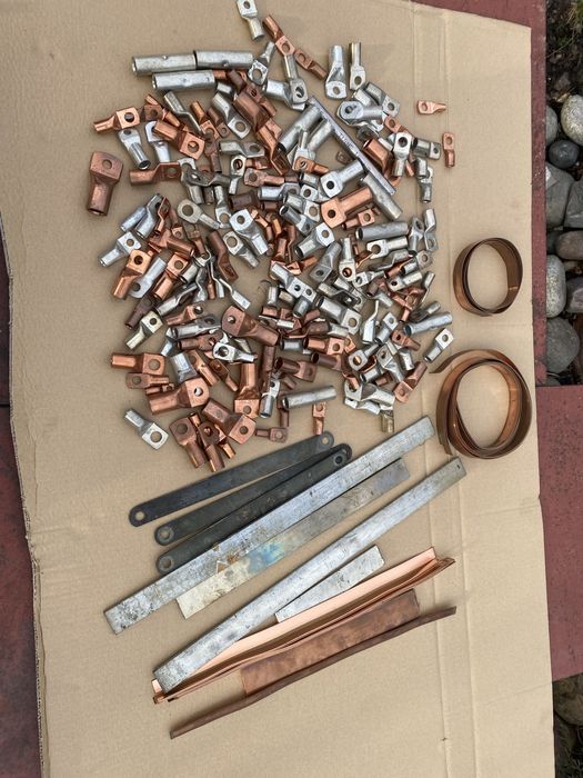 Miedziane końcówki do przewodów elektrycznych kawałki płaskowników