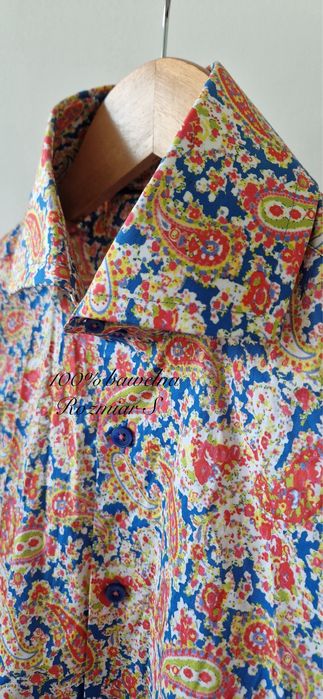 Kolorowa koszula premium Hawes & Curtis York rozm. S - paisley