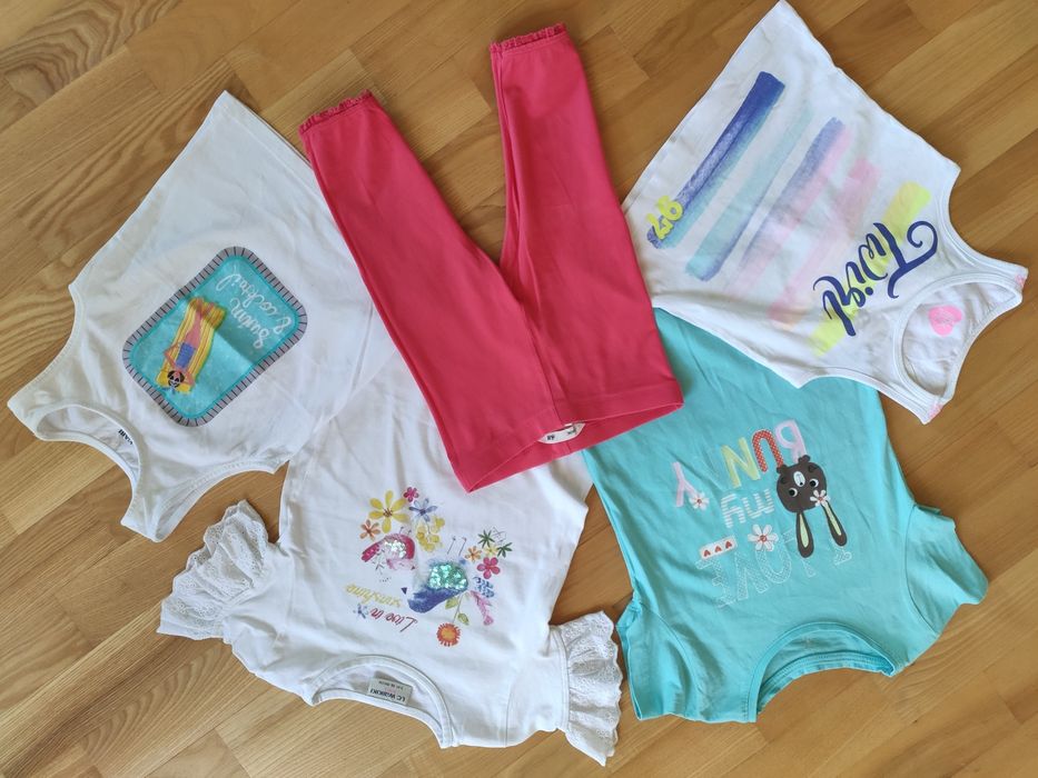 Майку, шорти, футболка для дівчинки 98-104 lc waikiki, h&m, lupilu