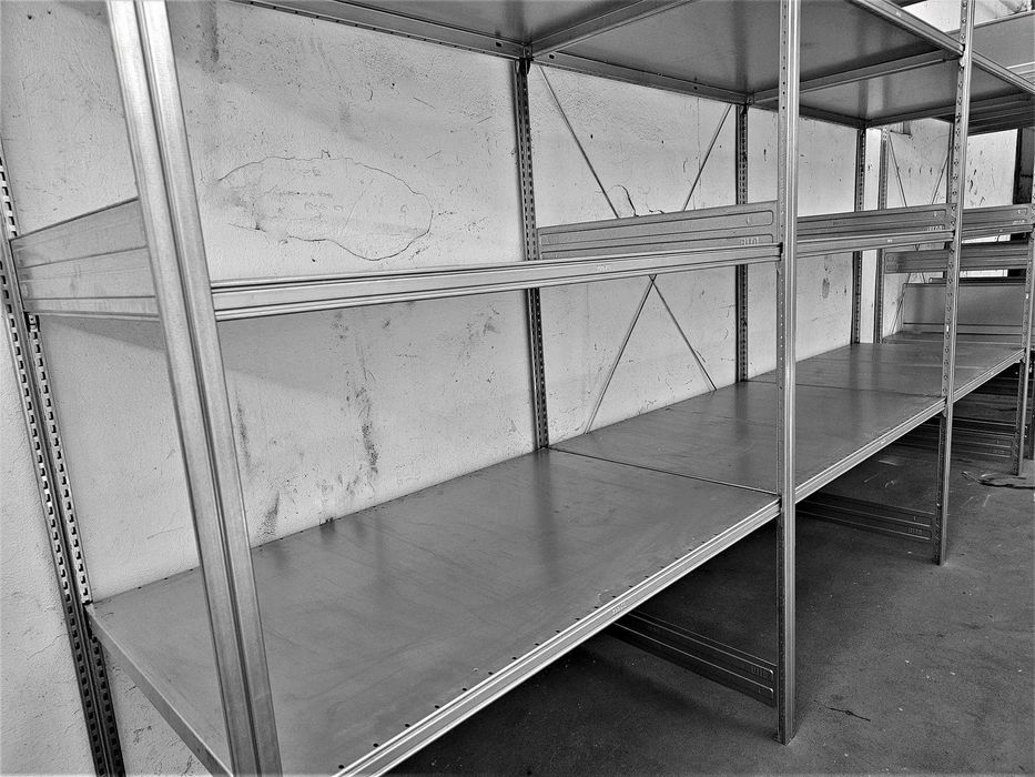 Regał Metalowy 82x200x306cm. Ocynkowany Półkowy Magazyn Garaż Piwnica