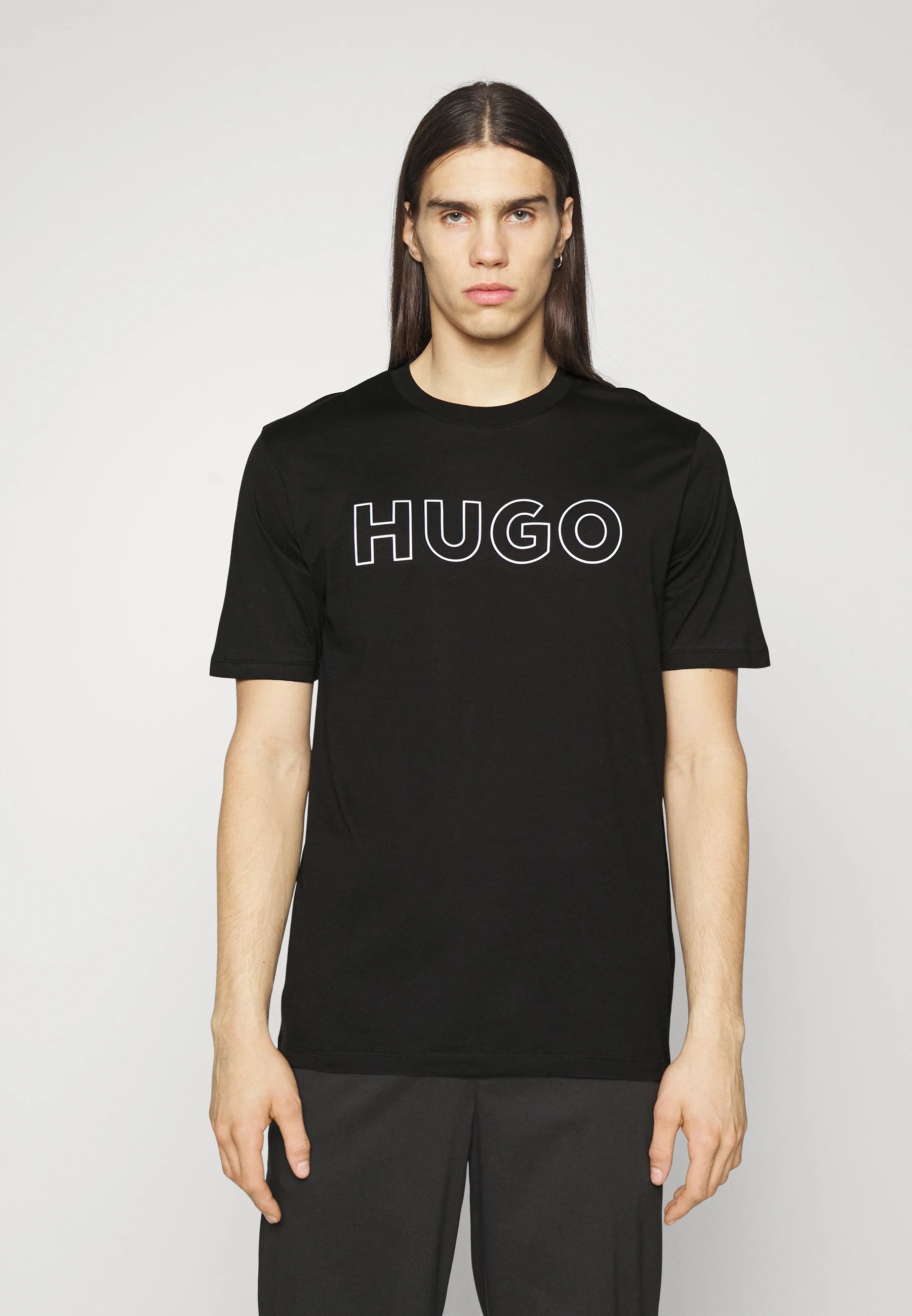 Koszulka z krótkim rękawem HUGO BOSS czarny T-shirt r. M