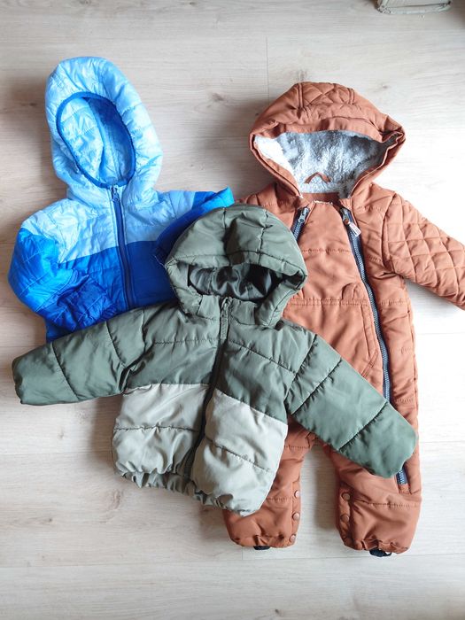 Kurtka zimowa przejściowa kombinezon zimowy dla chłopca 80