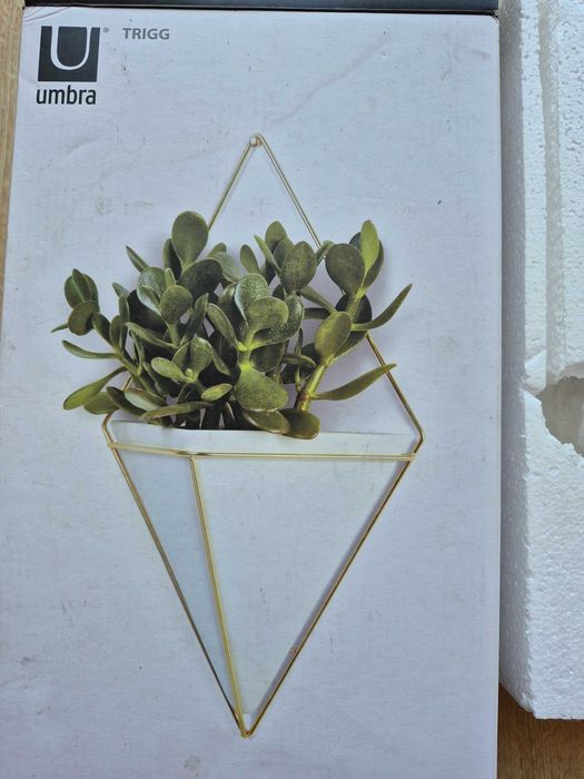 Doniczka ścienna / Organizer / Pojemnik Umbra Trigg biały złoty