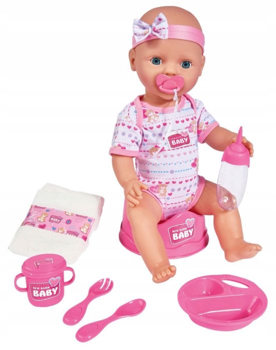 LALKA BABY BORN Pije Sika Interaktywna Dziewczynka z akcesoriami Duża