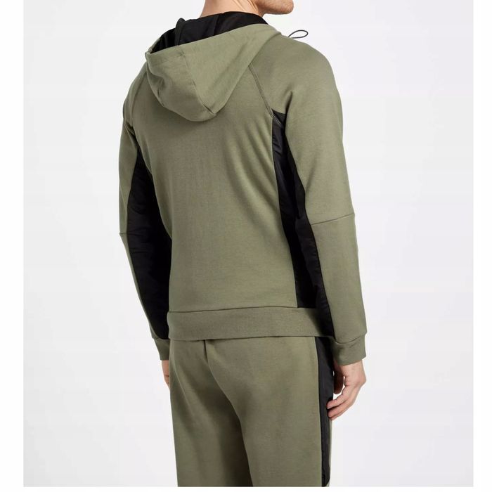 Bluza męska rozpinana Guess z kapturem i kieszeniami zielona M