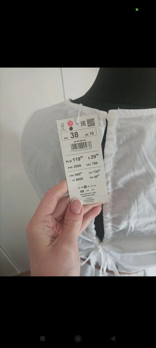 Długa letnia, biała sukienka Reserved 38-40