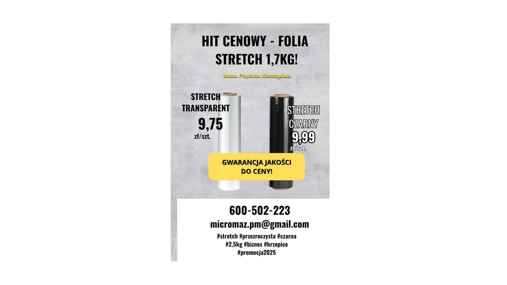 folia stretch strecz 1,7 kg