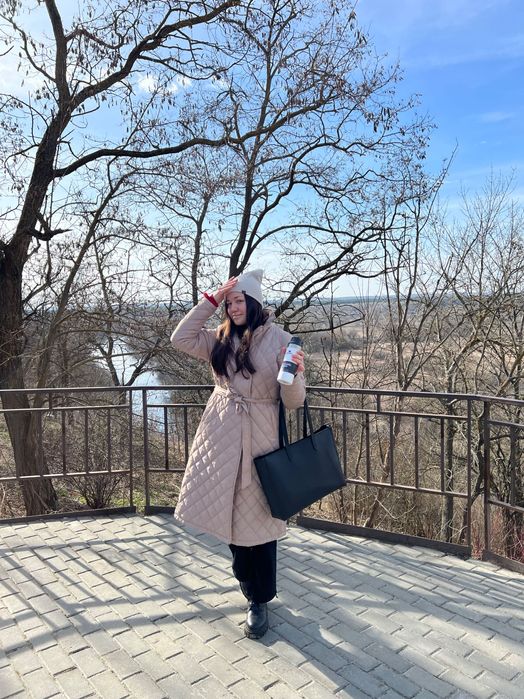 Кожаная сумка шоппер