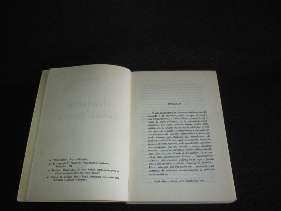 Livro Linguagem e Conhecimento Adam Schaff