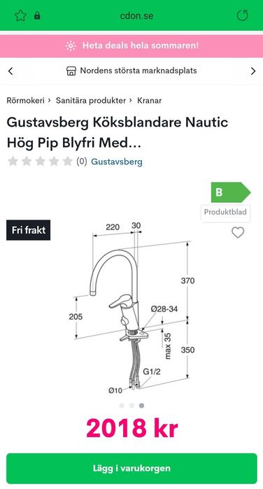 Bateria kuchenna Gustavsberg