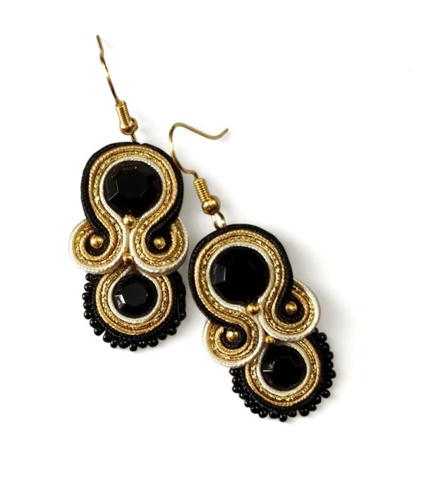 Kolczyki sutasz Nane Sutasz rękodzieło artystyczne