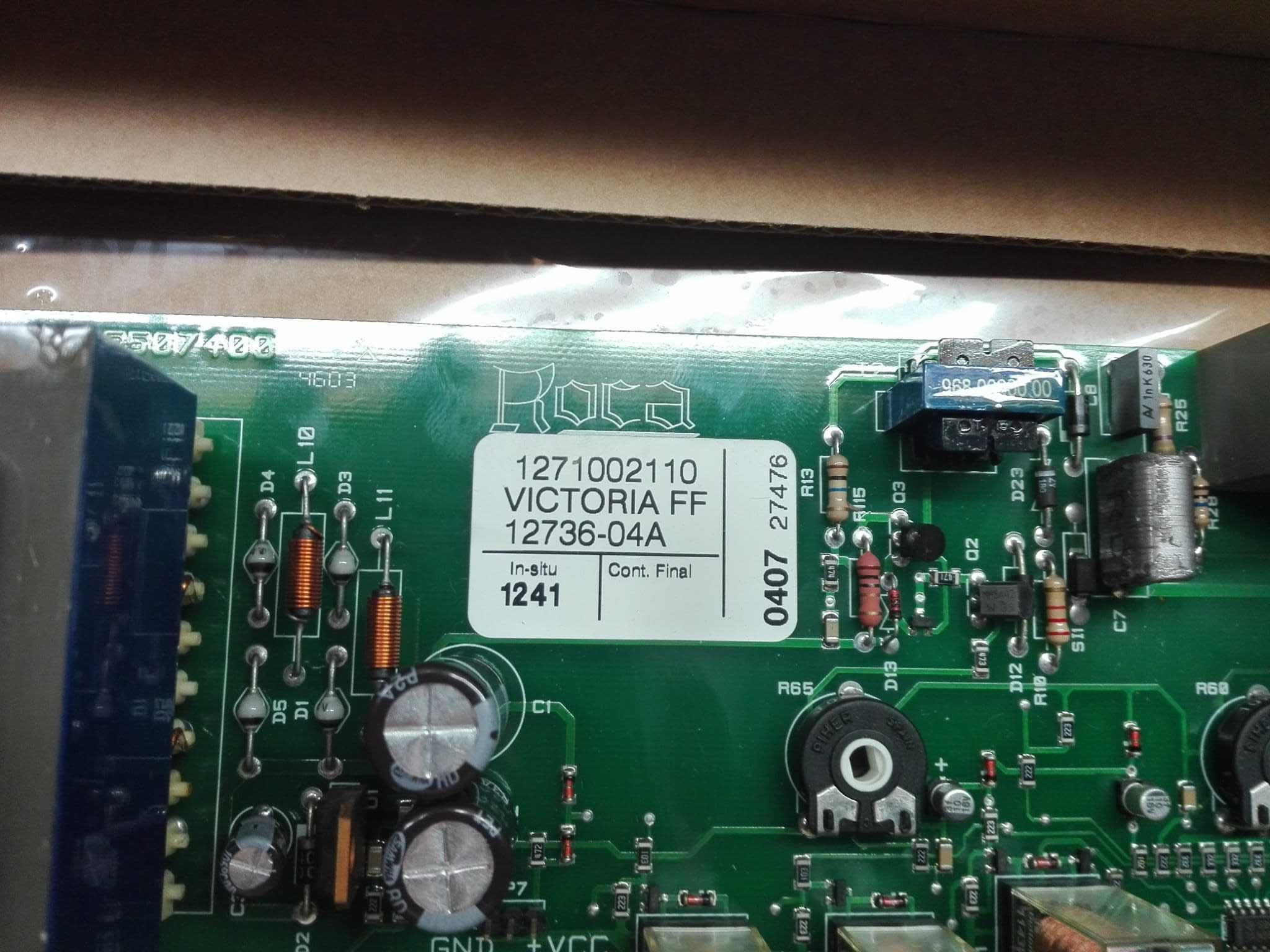 Placa para Caldeiras Roca Baxi Victoria F em pleno funcionamento.