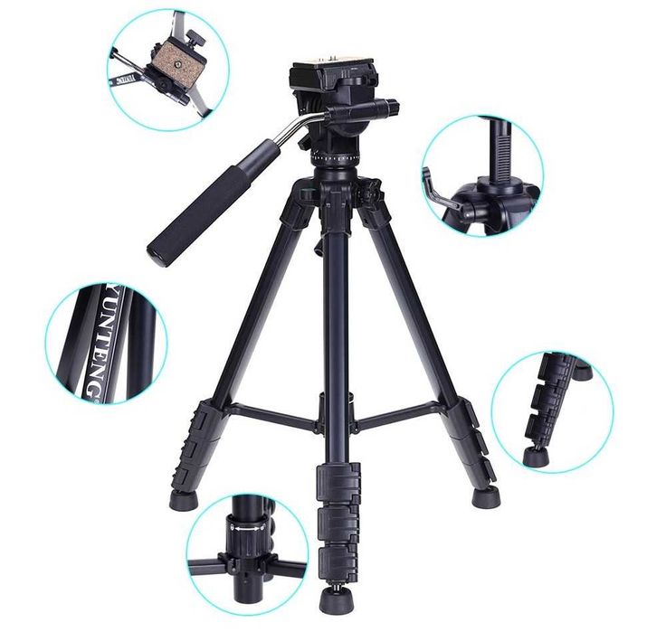 Фото видео штатив Yunteng VCT-691 для съемки трипод tripod лучш Velbon