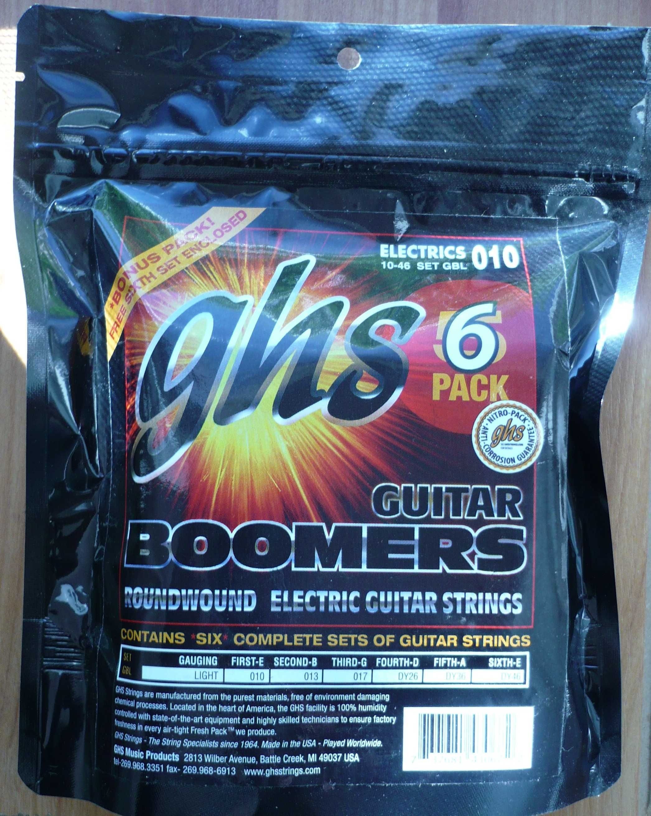 GHS boomers (USA) струни для електрогітари