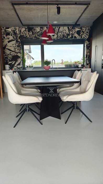 Stół stolik regał drewniany dębowy loft rozkładany lite drewno oflis