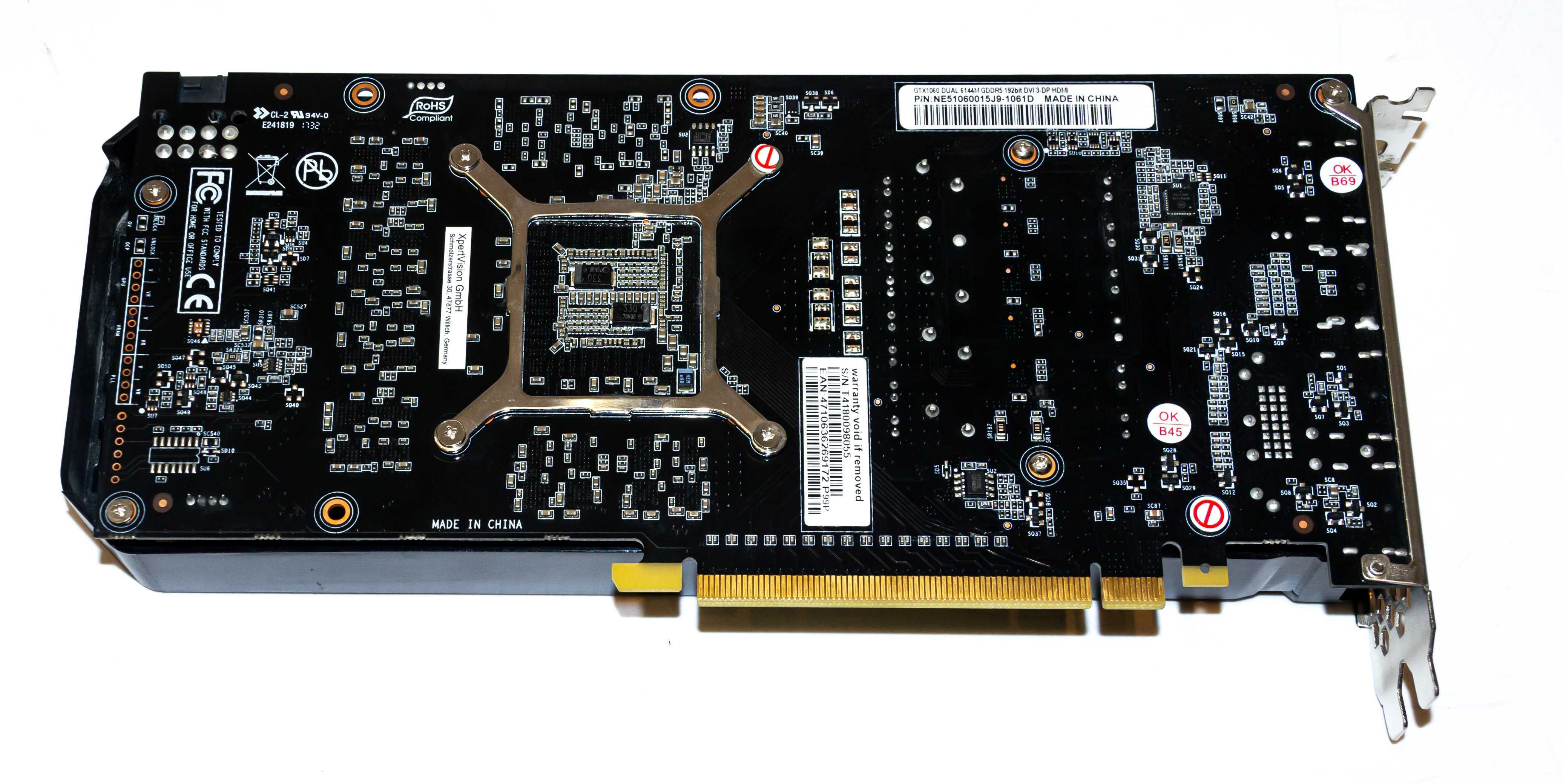 nVidia GeForce GTX1060 Palit 6GB 192bit DP HDMI DVI