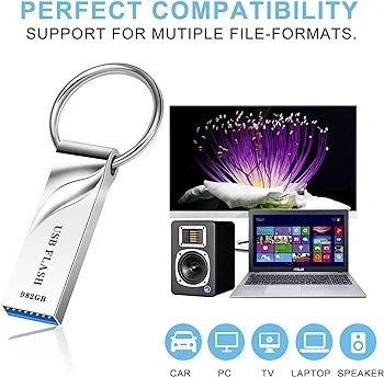 Wodoodporna pamięć USB 3.0 Pamięć USB 982 GB z kółkiem na klucze