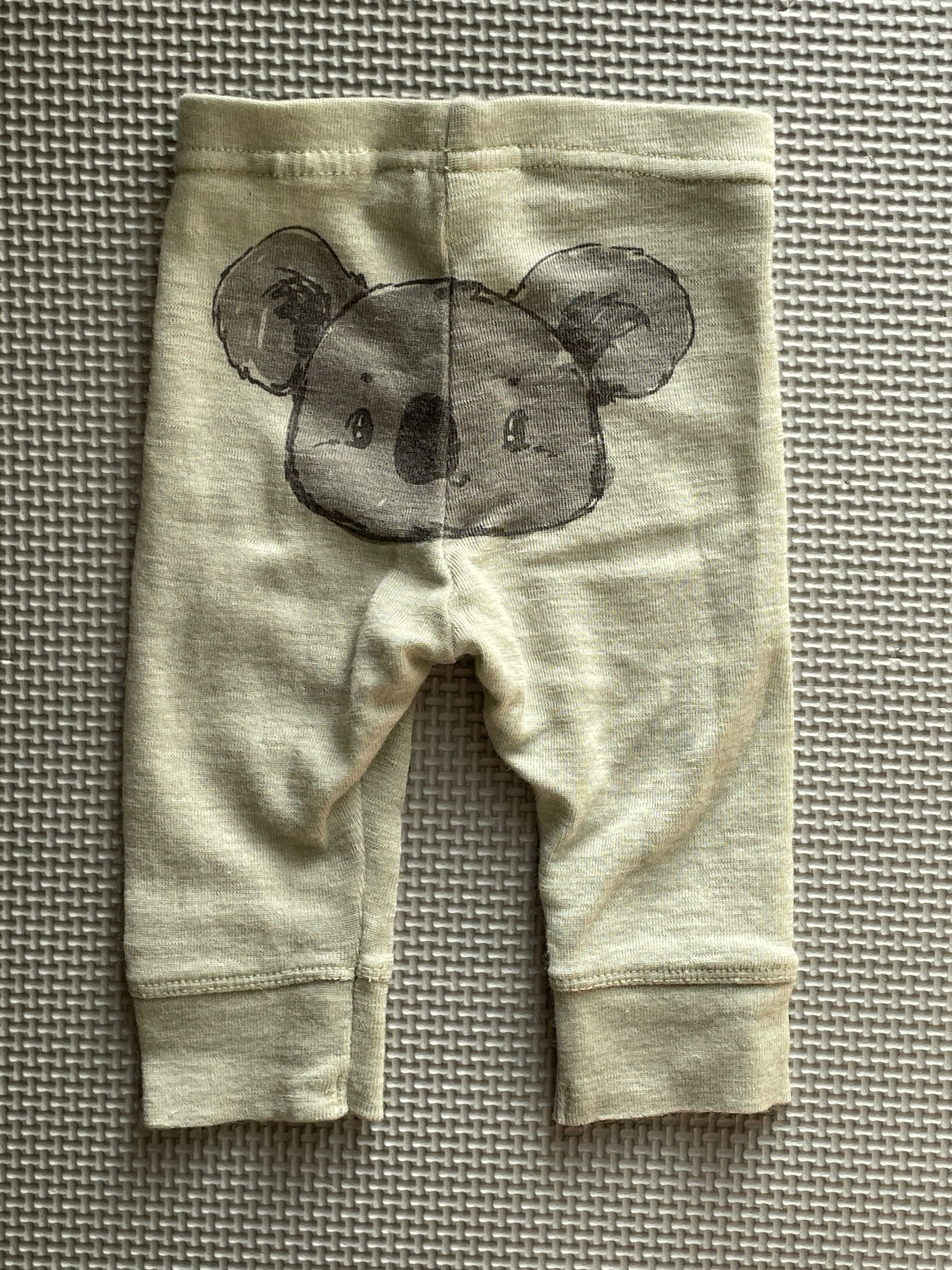 Wełniane spodnie Name It 62 ciepłe wyprawka koala