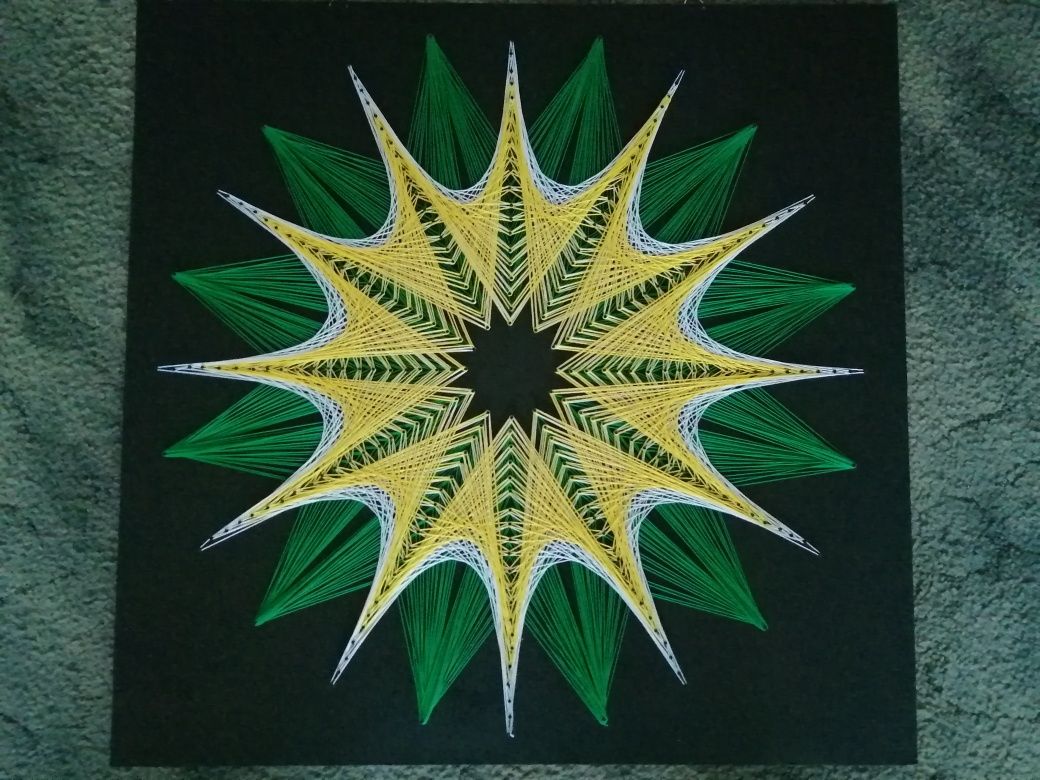 Obrazy robione metodą string art