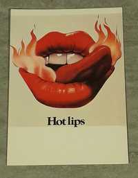 Postal ilustrado "Hot lips", anos 80