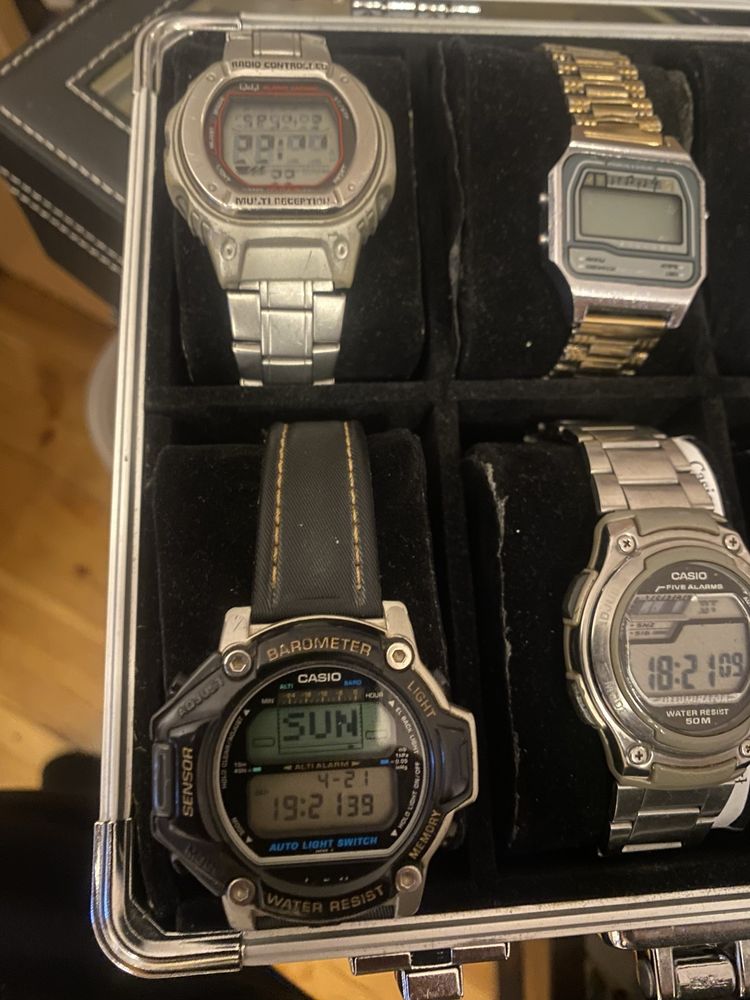 Zegarki elektroniczne zestaw Casio Eurochron itd