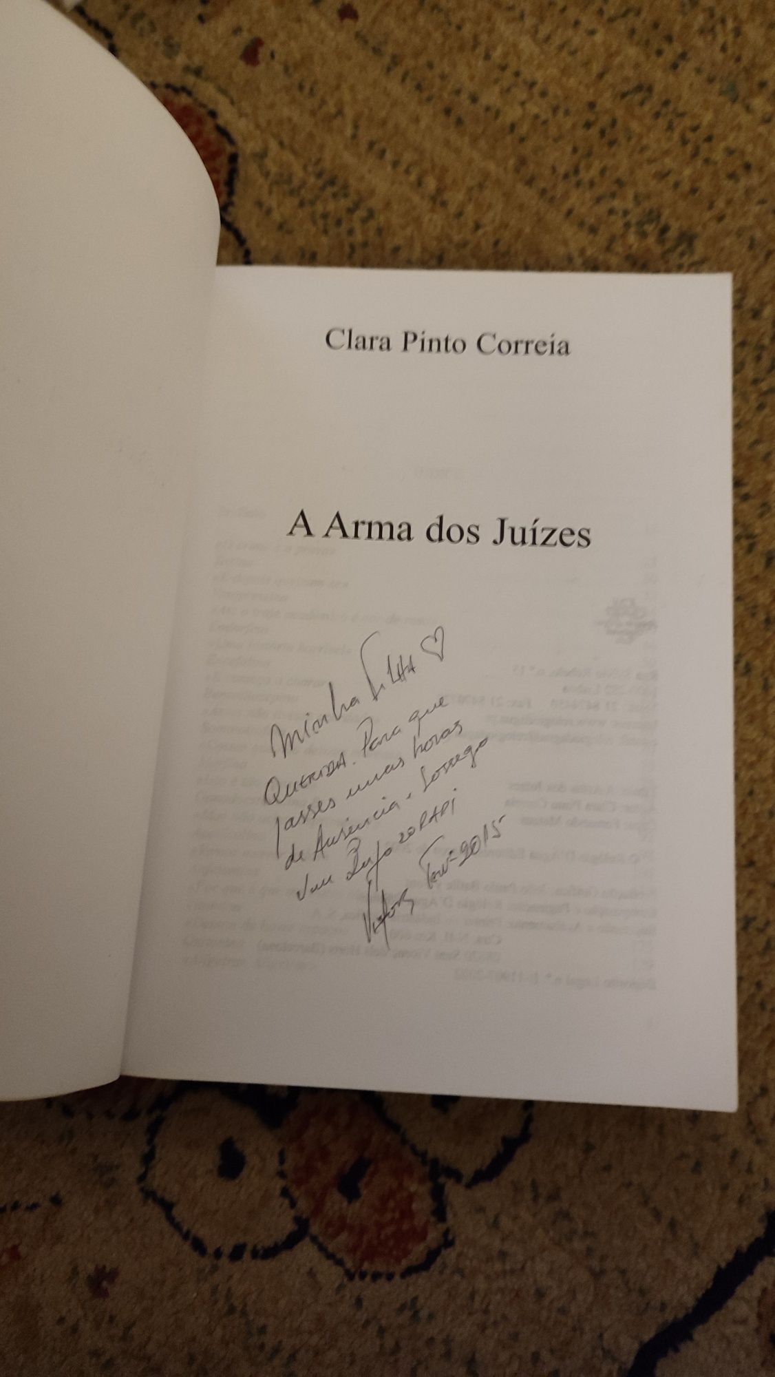 A arma dos juízes, de Clara Pinto Correia
