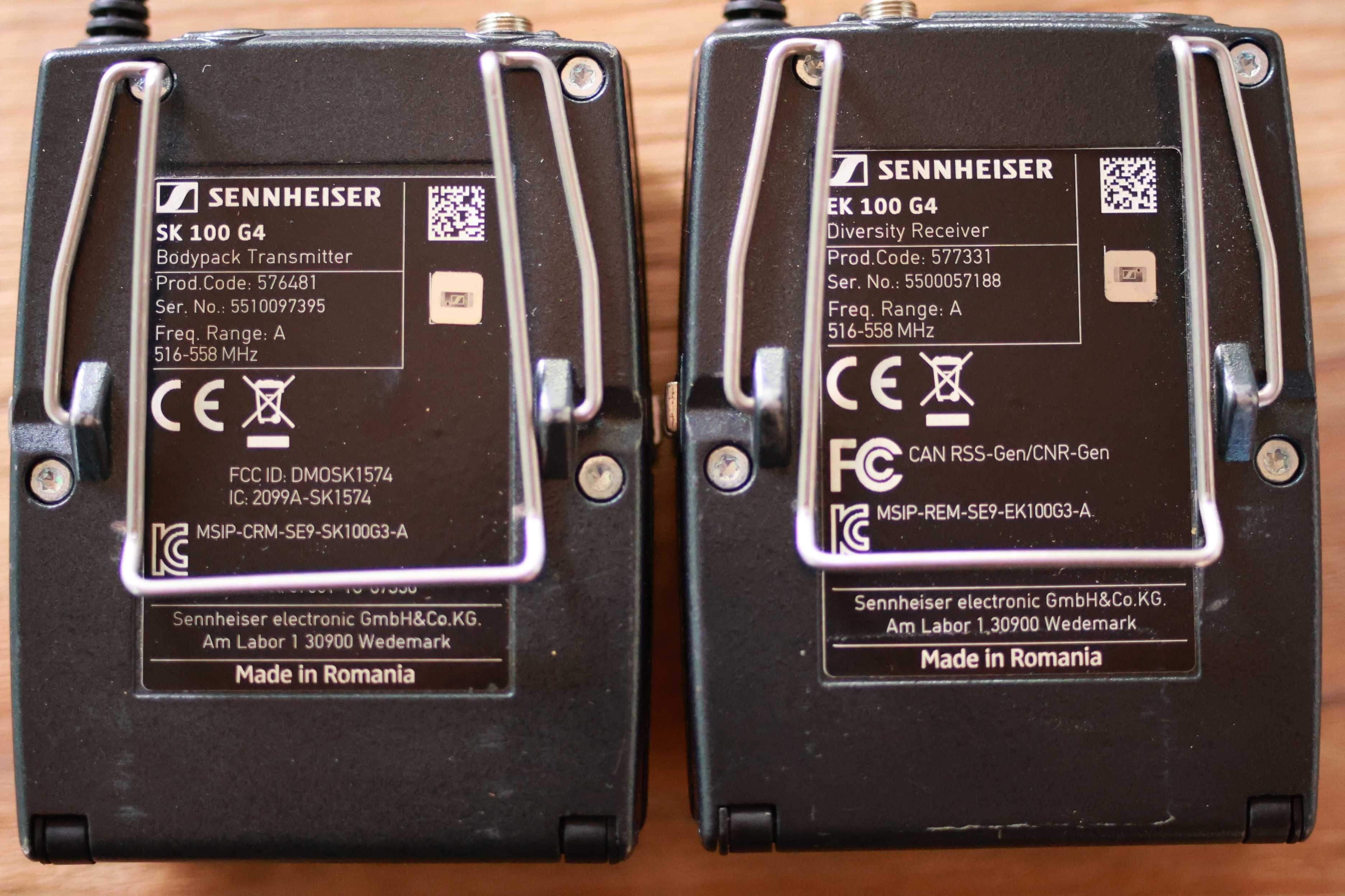 2x Sennheiser Wireless EW112P G4 A-Band (SK 100 + EK 100 + ME2)