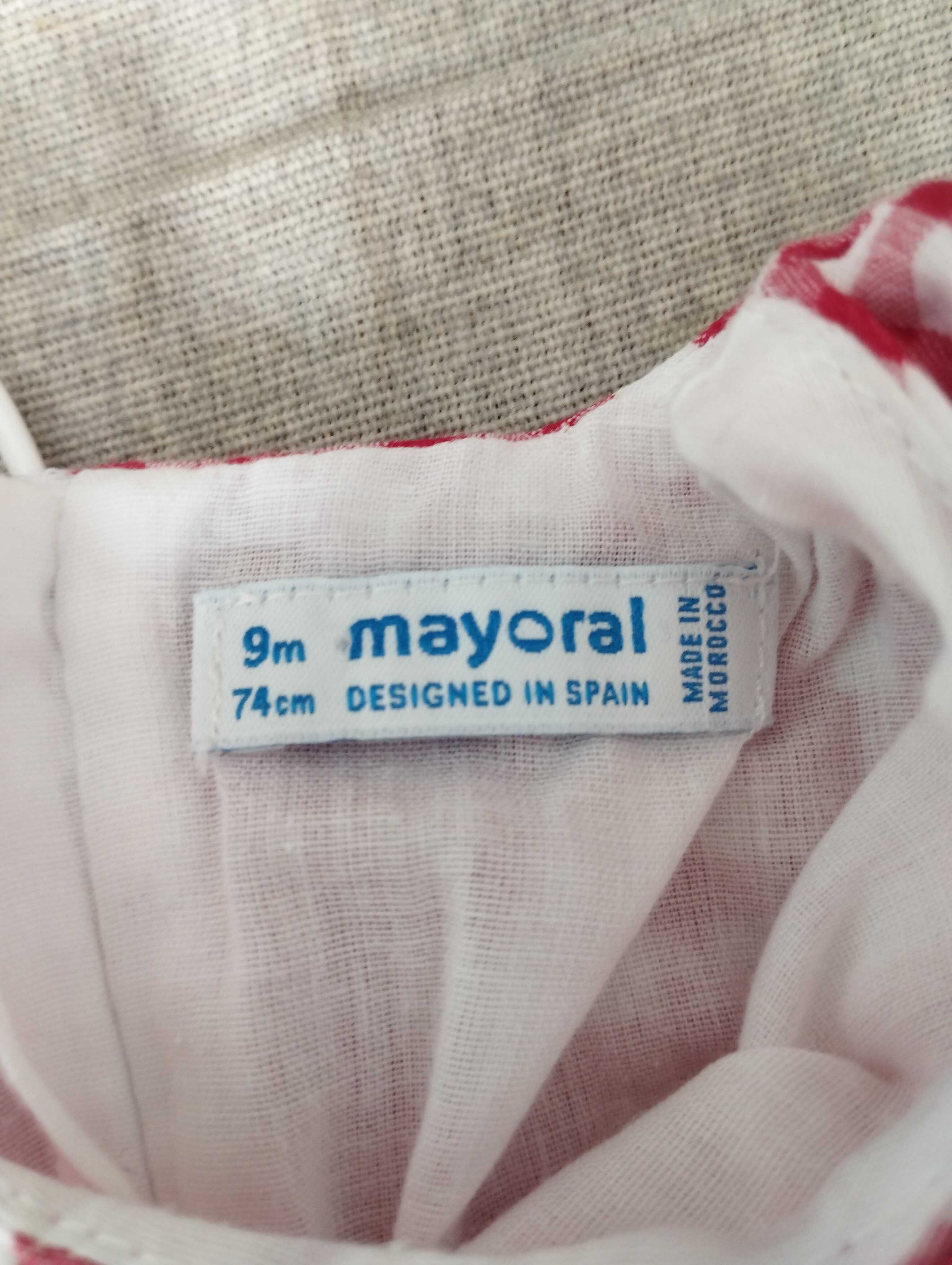 vestido vermelho e branco Mayoral