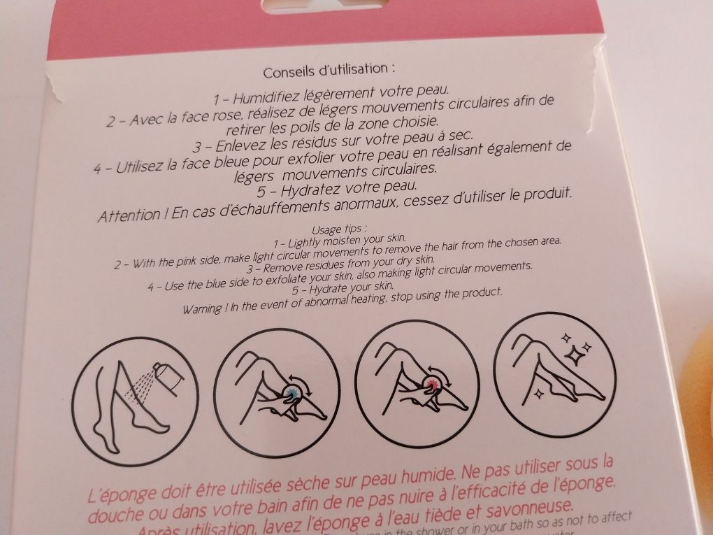 Esponja para depilação e esfoliação suave - NOVO