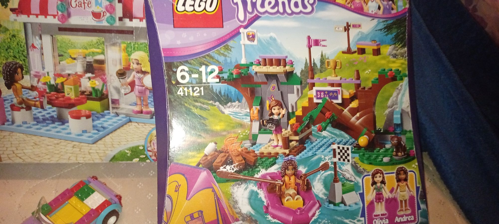 LEGO friends spływ kajakowy, cafe i cool convertible