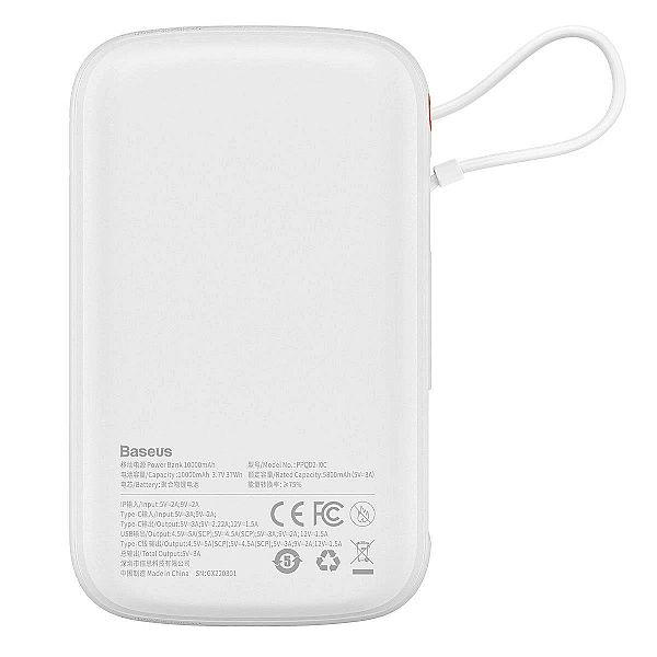Baseus Qpow Digital Display powerbank z szybkim ładowaniem 10000mAh 22