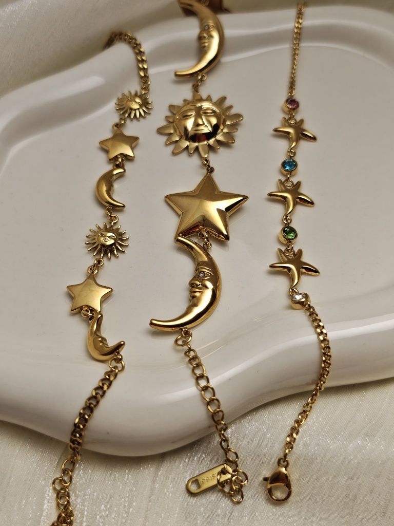 pulseira elegante dourado aco 13.99cada