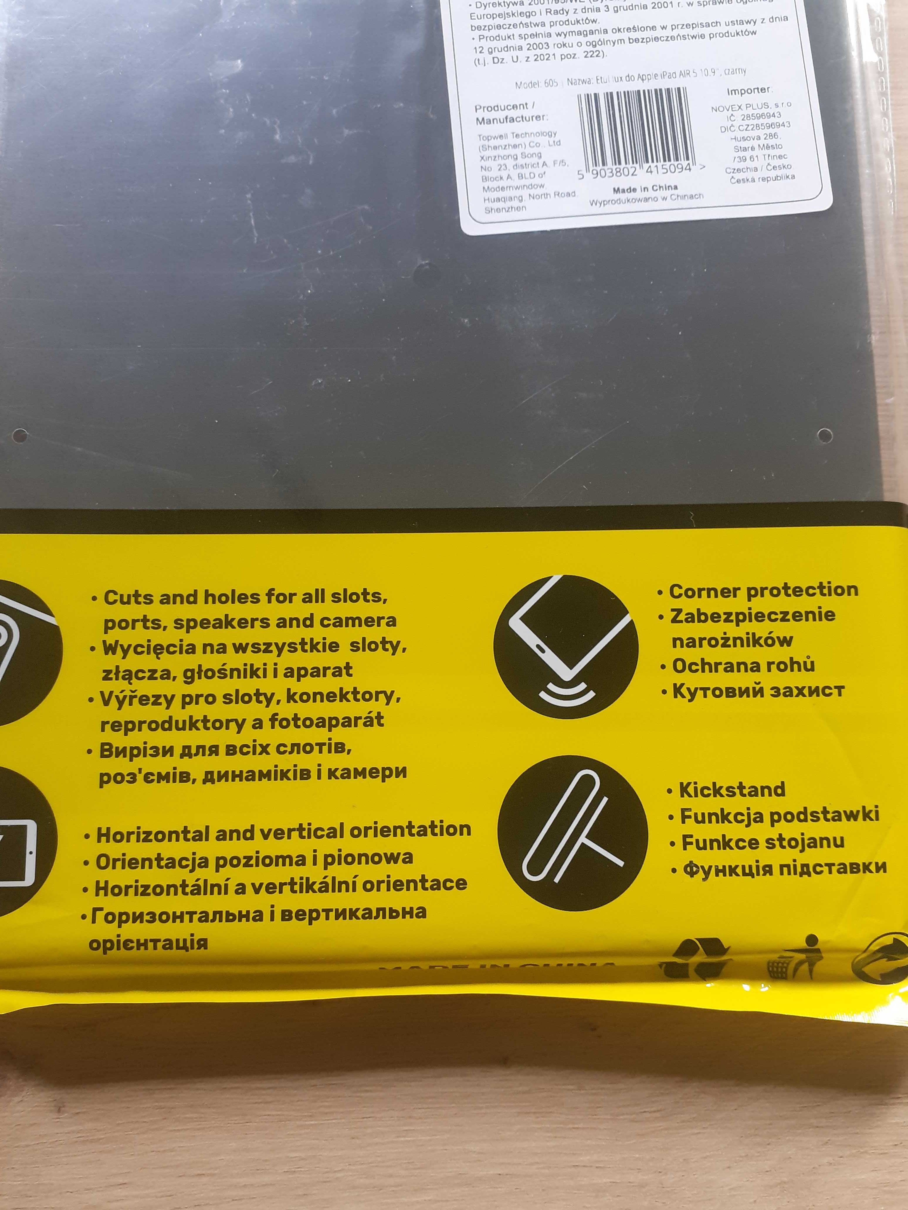Etui iPad 10.9 kolor czarny do tableta