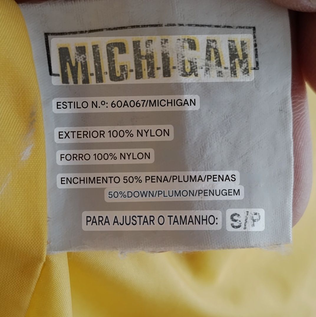 Casaco de penas Michigan original