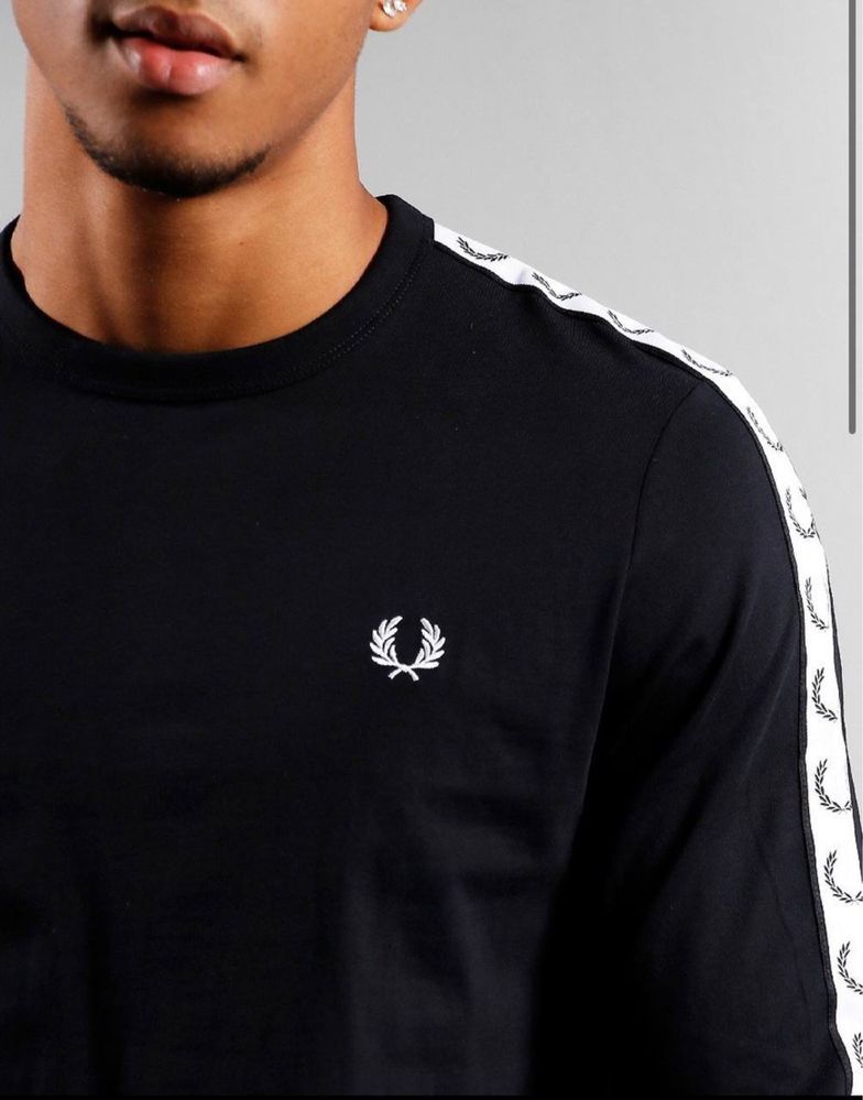 Лонгслів Fred Perry Original на лампасах, Світшот Фред Пері, Кофта