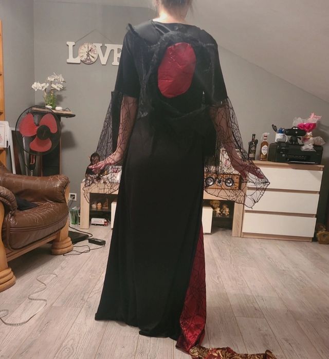 Stroj kostium  hellowen sukienka pająk rozm S