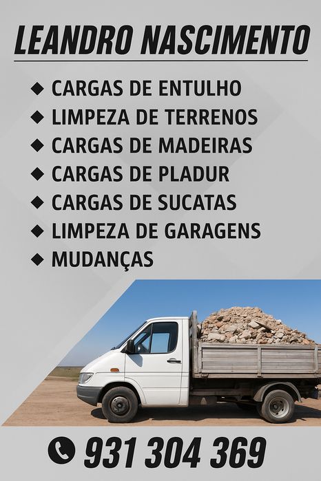 Faço cargas de entulhos