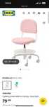 Cadeira de secretária rosa menina ikea