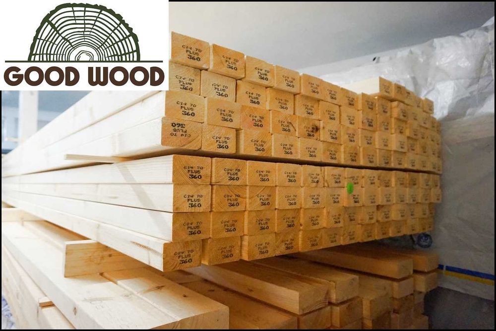 Legary tarasowe 45x145 C24 podłogowe kantówka DREWNO SKANDYNAWSKIE