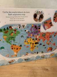 Puzzle do kąpieli Janod Mapa świata 3+