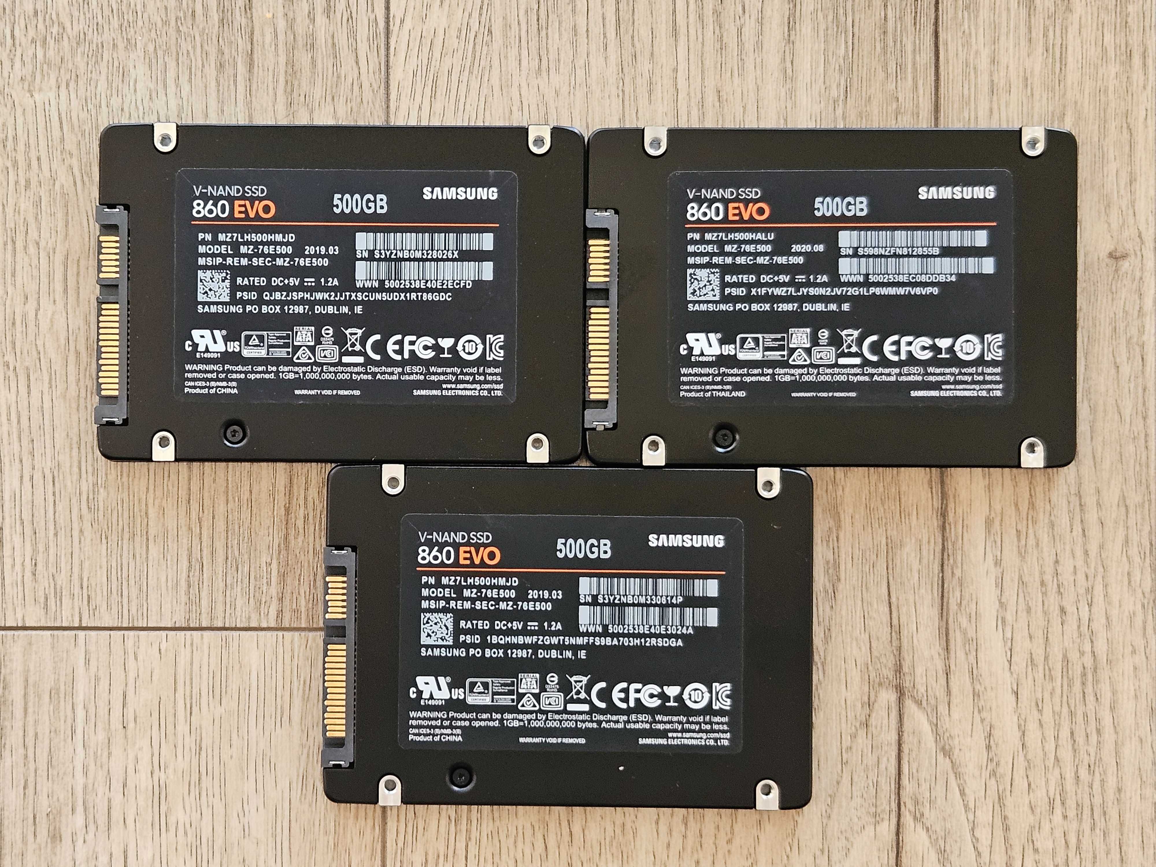 SSD 500Gb SATA 2.5 MLC Samsung 860 EVO MZ-76E500 89 - 92% здоров'я.