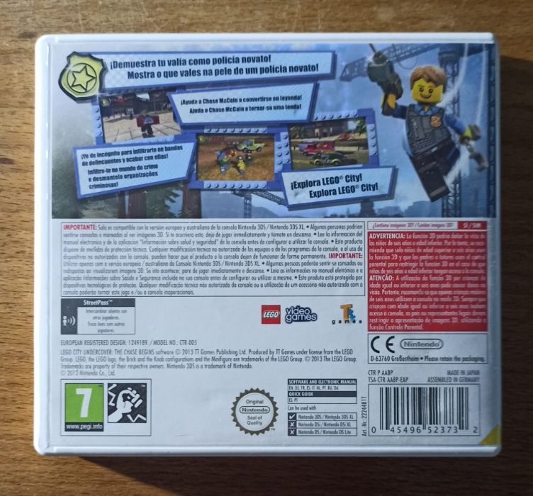 Lego City Undercover: The Chase Begins 3DS jogo fora do mercado