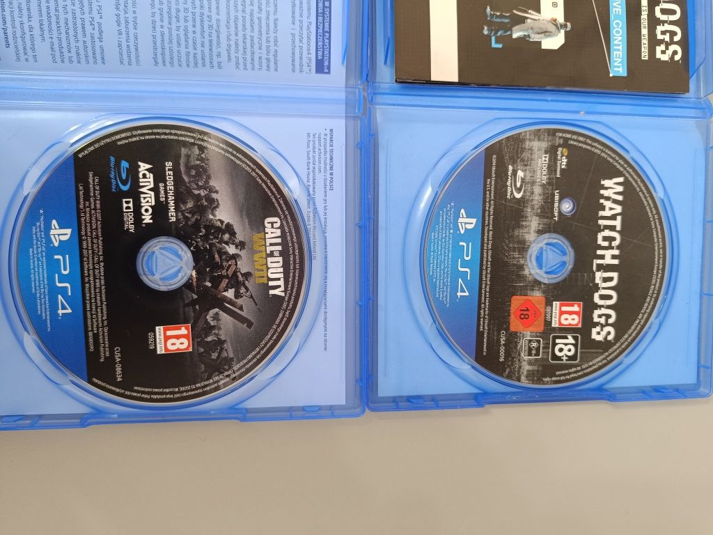 Gry PS4: Call of Duty WW2, Watch_ Dogs, Farcry4, The Division2