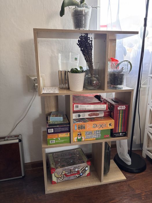 Regał działowy na książki dekoracje modułowy dąb sonoma