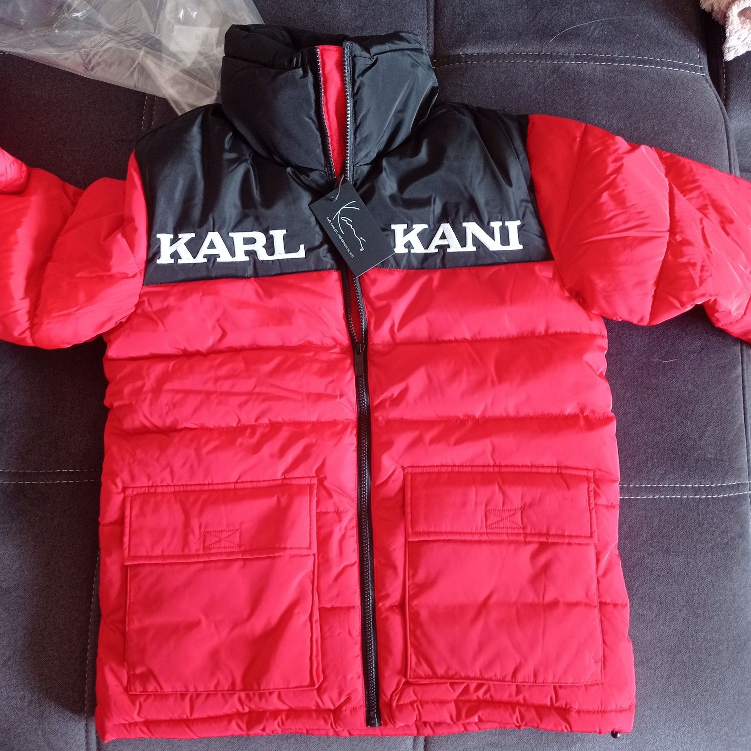 Nowa kurtka Karl Kani,czerwona,,XS,S